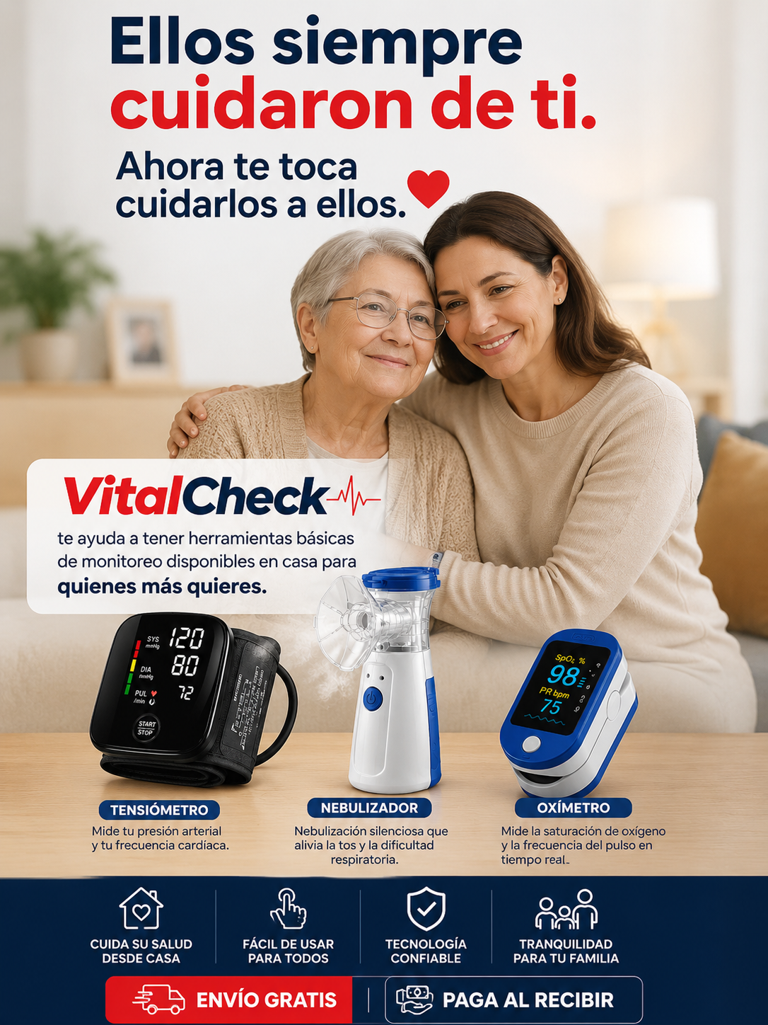VitalCheck 3 en 1™ | Kit de Monitoreo para el Hogar