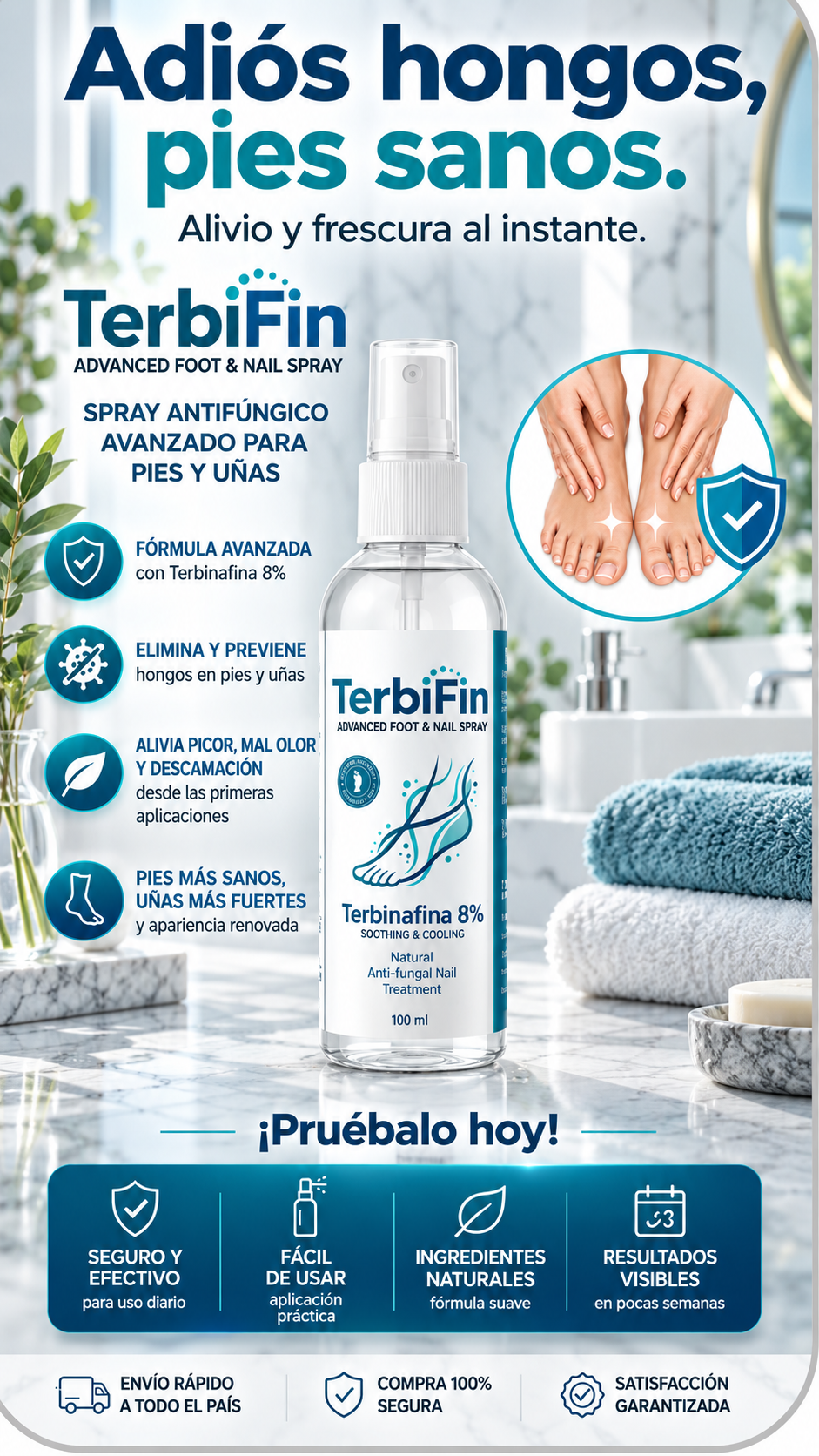 TerbiFin™ Spray Antihongos para Pies y Uñas