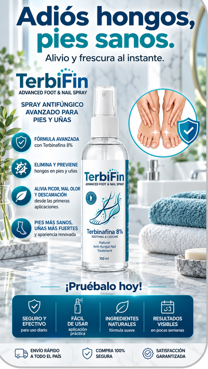 TerbiFin™ Spray Antihongos para Pies y Uñas
